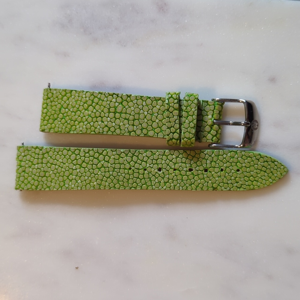 18mm Green Galuchat Michele Watch Band